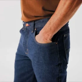 Herenwerkjeans uit de Crafted-serie met relaxte pasvorm en rechte pijpen
