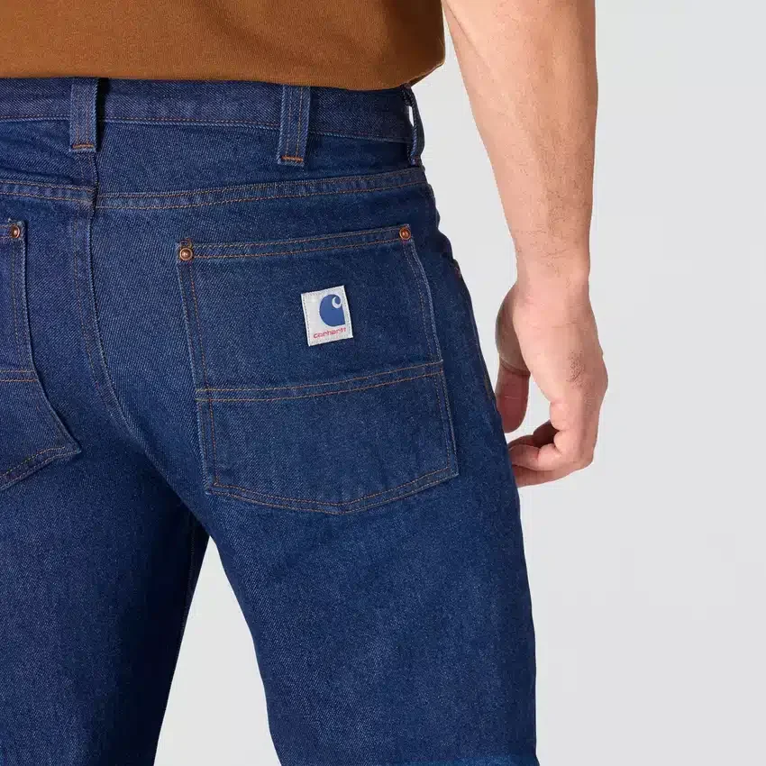 Herenwerkjeans uit de Crafted-serie met relaxte pasvorm en rechte pijpen