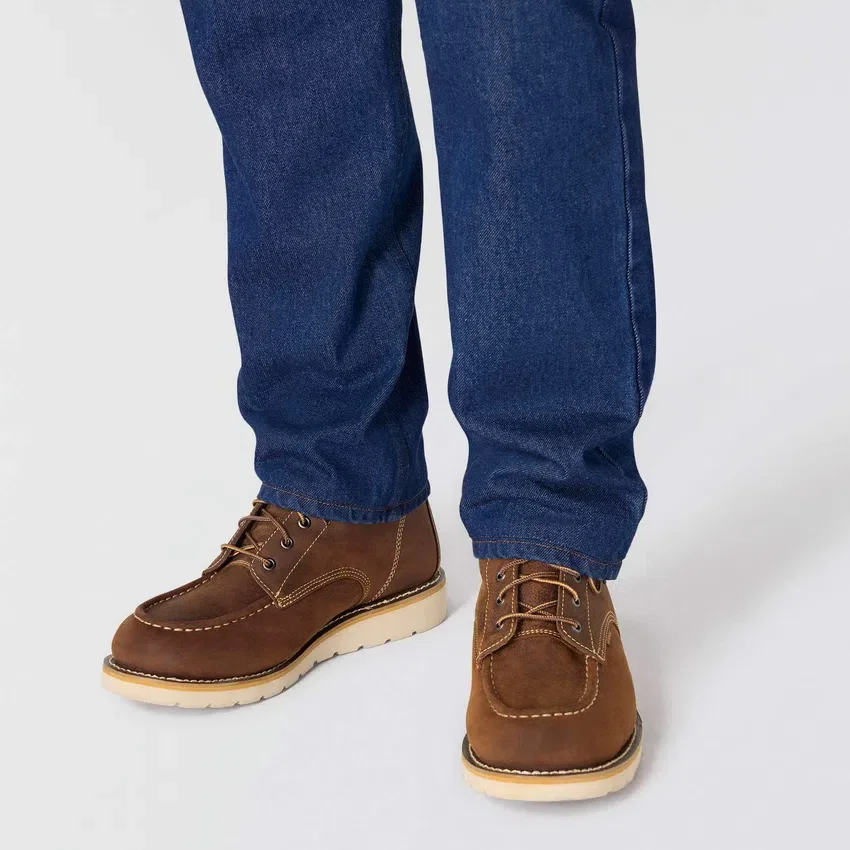 Herenwerkjeans uit de Crafted-serie met relaxte pasvorm en rechte pijpen