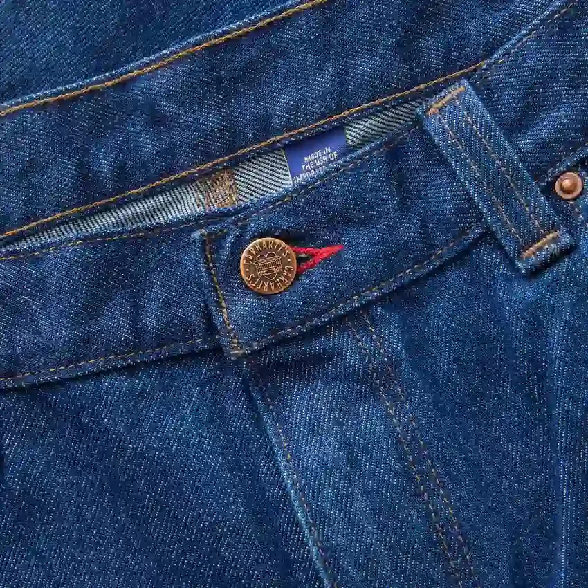 Herenwerkjeans uit de Crafted-serie met relaxte pasvorm en rechte pijpen