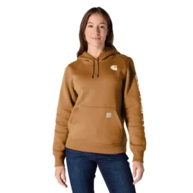 Iconische Clarksburg-Hoodie met logo en fleecevoering voor dames, in relaxte pasvorm