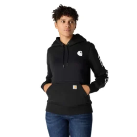 Iconische Clarksburg-Hoodie met logo en fleecevoering voor dames, in relaxte pasvorm