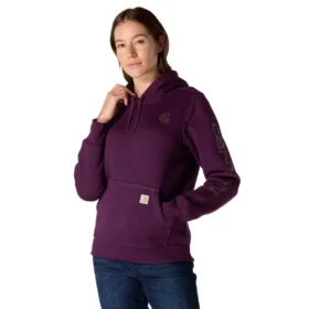 Iconische Clarksburg-Hoodie met logo en fleecevoering voor dames, in relaxte pasvorm