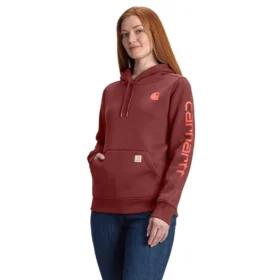 Iconische Clarksburg-Hoodie met logo en fleecevoering voor dames, in relaxte pasvorm
