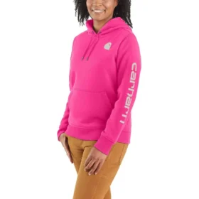 Iconische Clarksburg-Hoodie met logo en fleecevoering voor dames, in relaxte pasvorm
