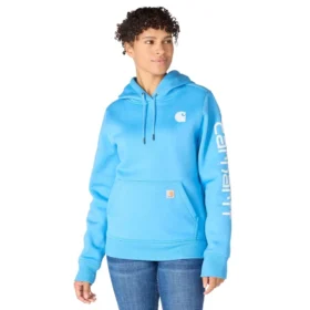 Iconische Clarksburg-Hoodie met logo en fleecevoering voor dames, in relaxte pasvorm