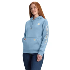 Iconische Clarksburg-Hoodie met logo en fleecevoering voor dames, in relaxte pasvorm