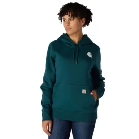 Iconische Clarksburg-Hoodie met logo en fleecevoering voor dames, in relaxte pasvorm