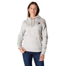 Iconische Clarksburg-Hoodie met logo en fleecevoering voor dames, in relaxte pasvorm