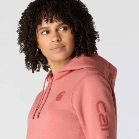 Iconische Clarksburg-Hoodie met logo en fleecevoering voor dames, in relaxte pasvorm
