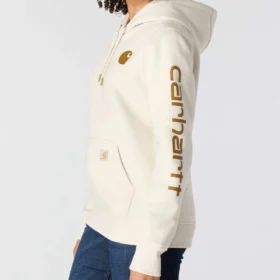 Iconische Clarksburg-Hoodie met logo en fleecevoering voor dames, in relaxte pasvorm
