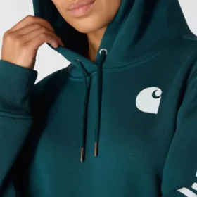 Iconische Clarksburg-Hoodie met logo en fleecevoering voor dames, in relaxte pasvorm