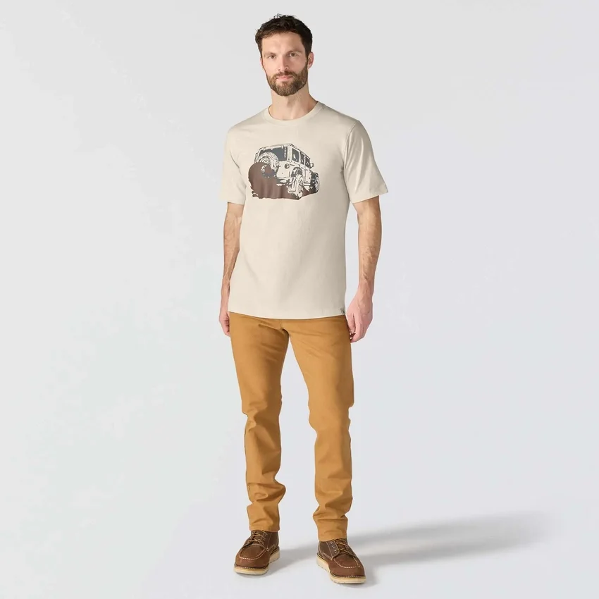 Irvine overhemd met 'Mud'-print en relaxte pasvorm voor heren