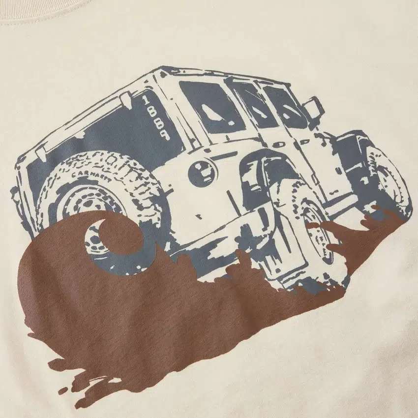 Irvine overhemd met 'Mud'-print en relaxte pasvorm voor heren