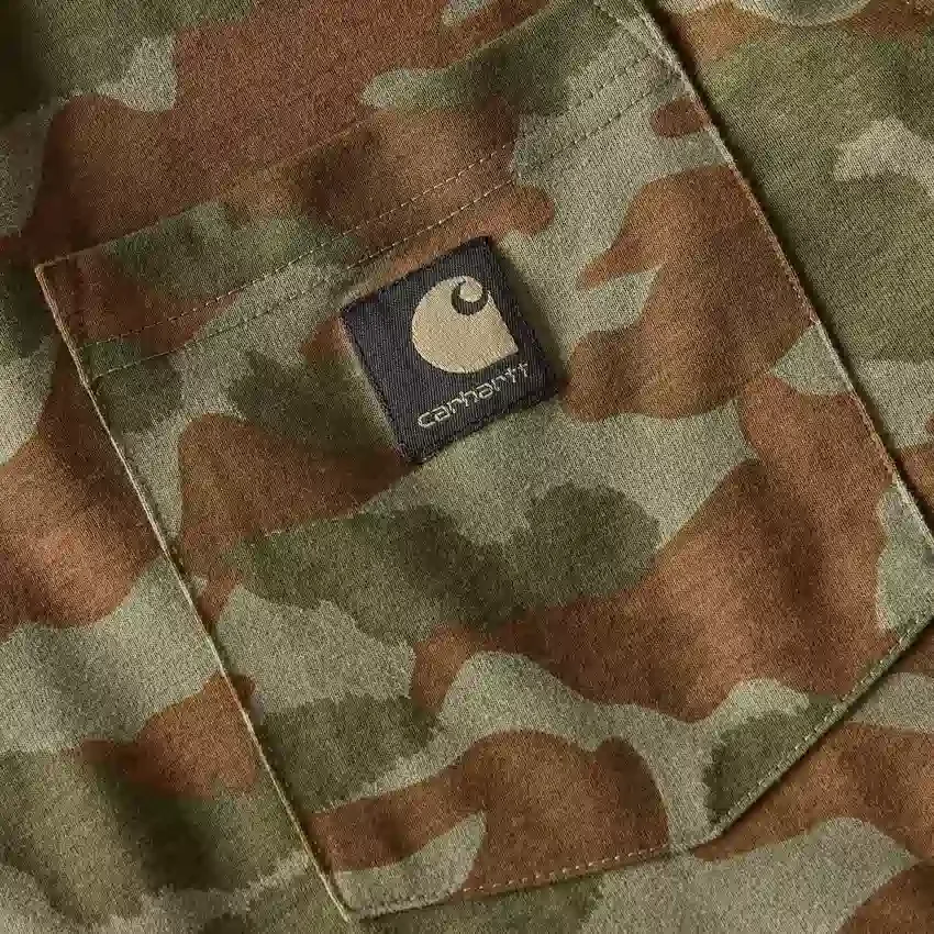Irvine overhemd met relaxte pasvorm en camouflageprint voor heren