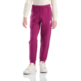 Jongens-joggingbroek met elastische tailleband, gewatteerde jersey en logo (kind/jeugd)
