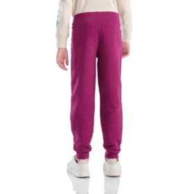 Jongens-joggingbroek met elastische tailleband, gewatteerde jersey en logo (kind/jeugd)