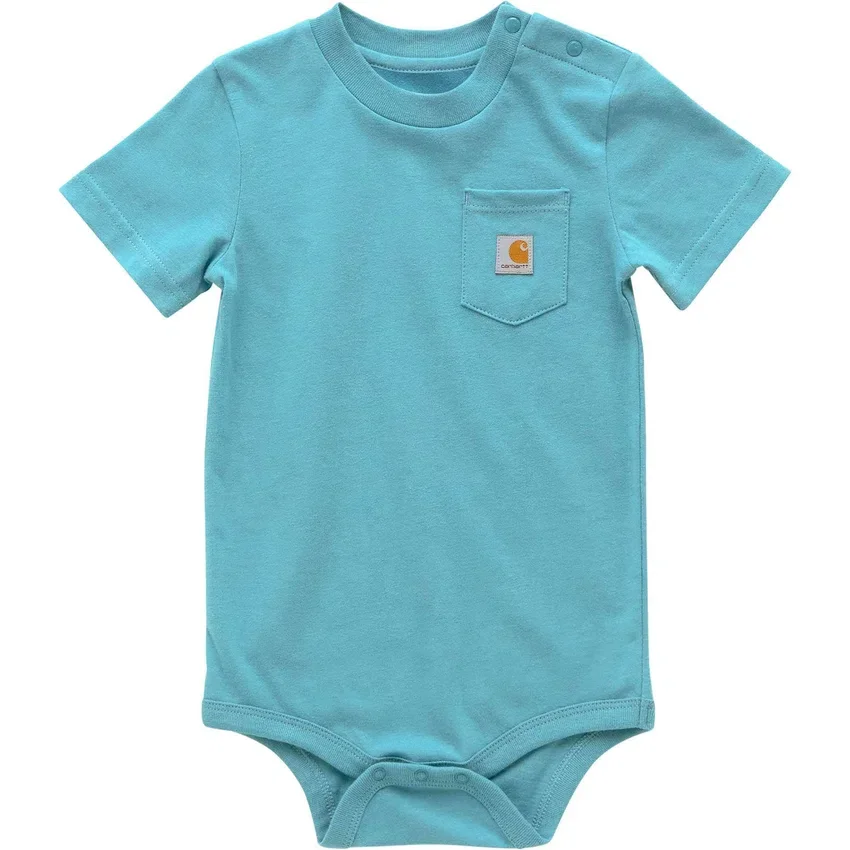 Kinderbodysuit met korte armstukken en zakje (baby)