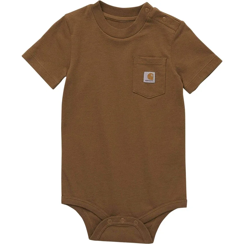 Kinderbodysuit met korte armstukken en zakje (baby)
