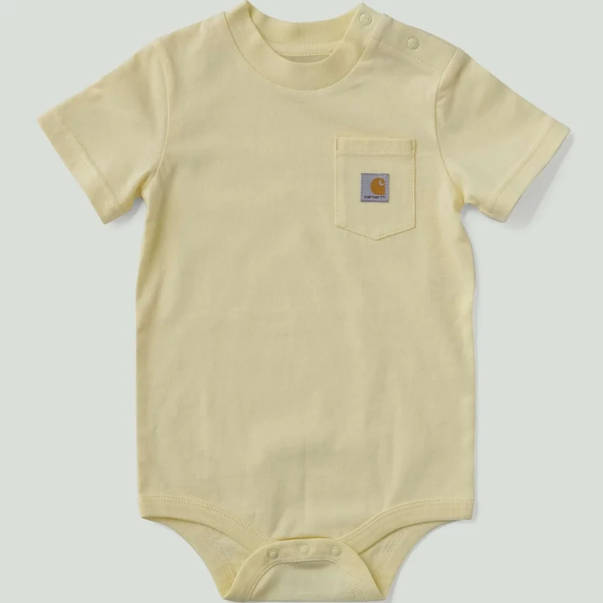 Kinderbodysuit met korte armstukken en zakje (baby)