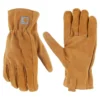 Leren handschoen met open manchet