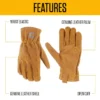 Leren handschoen met open manchet