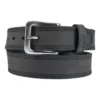 Leren riem met drievoudige stiksels