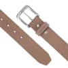 Leren riem met drievoudige stiksels