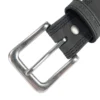 Leren riem met drievoudige stiksels
