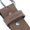 Leren riem met drievoudige stiksels