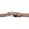 Leren riem met drievoudige stiksels