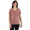 Lichtgewicht, ademend T-shirt met V-hals en relaxte pasvorm van Tencel voor dames