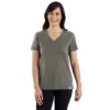 Lichtgewicht, ademend T-shirt met V-hals en relaxte pasvorm van Tencel voor dames