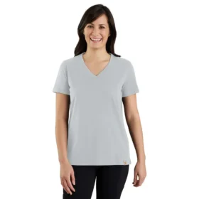 Lichtgewicht, ademend T-shirt met V-hals en relaxte pasvorm van Tencel voor dames