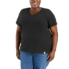 Lichtgewicht, ademend T-shirt met V-hals en relaxte pasvorm van Tencel voor dames