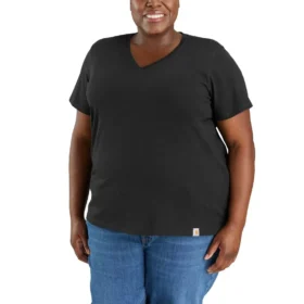 Lichtgewicht, ademend T-shirt met V-hals en relaxte pasvorm van Tencel voor dames