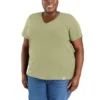 Lichtgewicht, ademend T-shirt met V-hals en relaxte pasvorm van Tencel voor dames