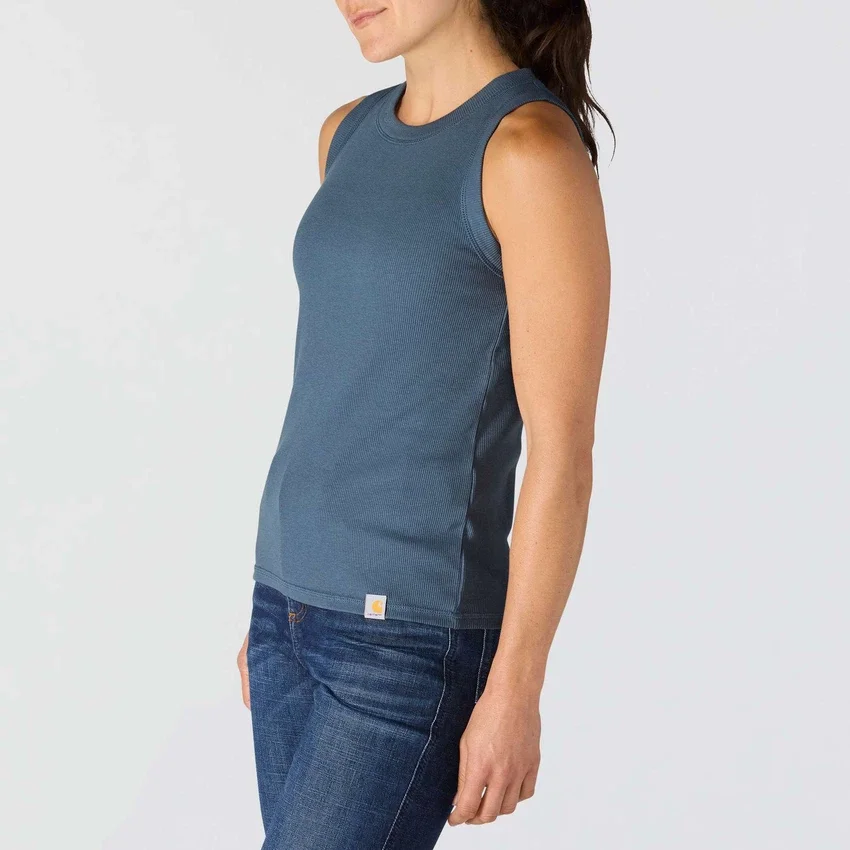 Lichtgewicht, ademende geribbelde tanktop van Tencel voor dames