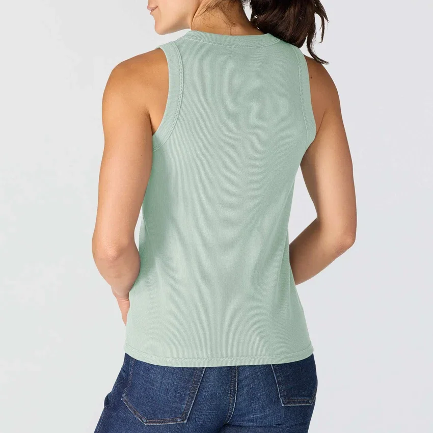 Lichtgewicht, ademende geribbelde tanktop van Tencel voor dames