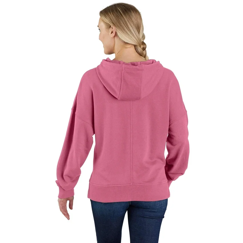Lichtgewicht Tencel-Hoodie met losse pasvorm en logo-print voor dames