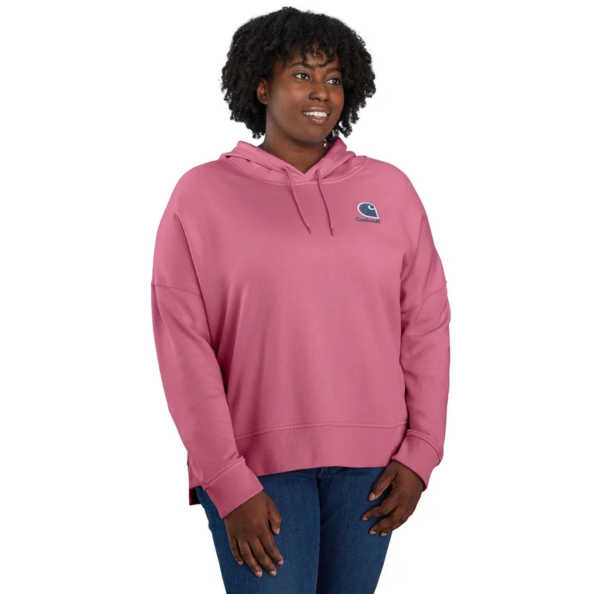 Lichtgewicht Tencel-Hoodie met losse pasvorm en logo-print voor dames