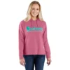 Lichtgewicht Tencel-Hoodie met losse pasvorm en print voor dames