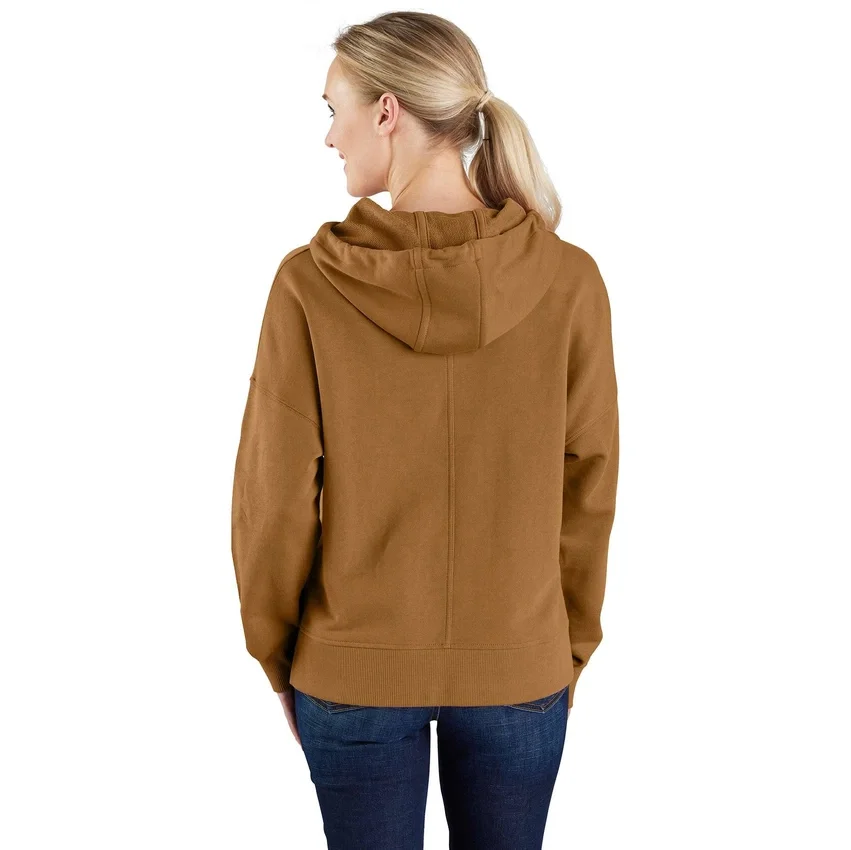 Lichtgewicht Tencel-Hoodie met losse pasvorm en print voor dames