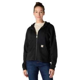 Lichtgewicht Tencel-sweatshirt met capuchon en doorlopende rits voor dames