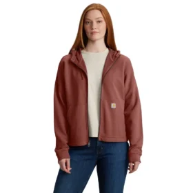 Lichtgewicht Tencel-sweatshirt met capuchon en doorlopende rits voor dames