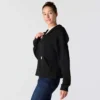 Lichtgewicht Tencel-sweatshirt met capuchon en doorlopende rits voor dames