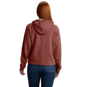 Lichtgewicht Tencel-sweatshirt met capuchon en doorlopende rits voor dames