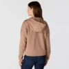 Lichtgewicht Tencel-sweatshirt met capuchon en doorlopende rits voor dames