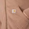 Lichtgewicht Tencel-sweatshirt met capuchon en doorlopende rits voor dames