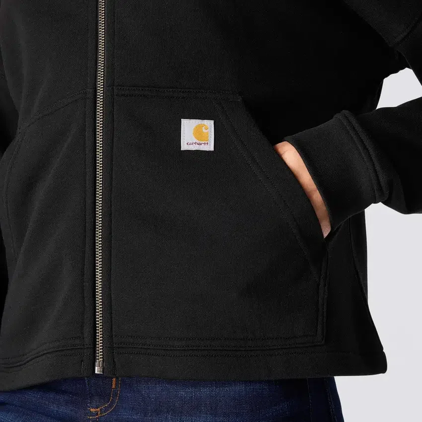 Lichtgewicht Tencel-sweatshirt met capuchon en doorlopende rits voor dames